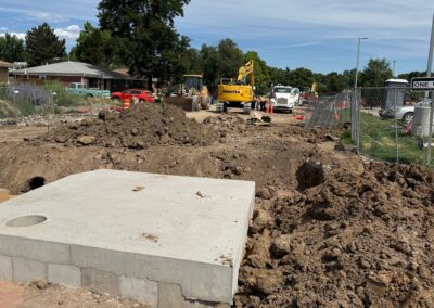 Construction being done on Garnett.