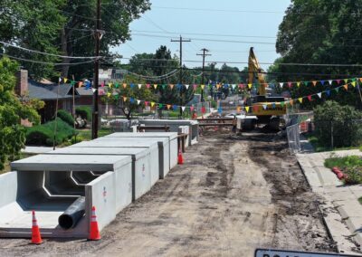 Looking east at the construction on 3rd Ave.