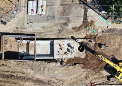 Aerial view of the new construction on 3rd Ave.