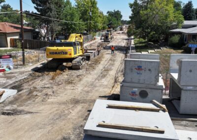 Construction on 3rd St looking East.