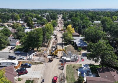 Construction on 3rd St looking East.