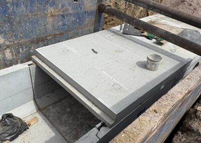 Photo of the new storm water system being installed.