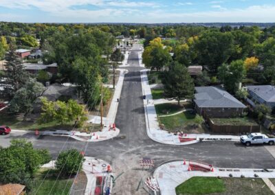 Photo of the newly paved road on 3rd Ave. from Garnet St. to Iris St.