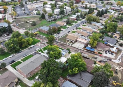 Aerial picture of construction on 3rd ave.