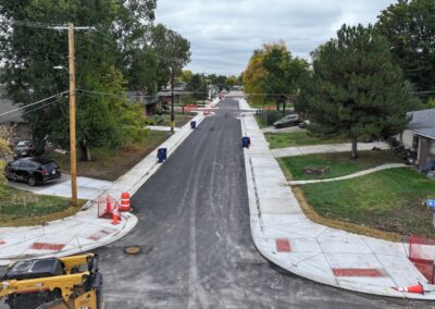 Finished section of 3rd Ave. looking east from Iris the Garnet
