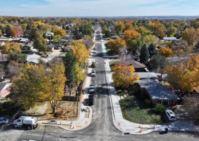 Aerial picture of 3rd St. finish and paved from Kohl to Garnet