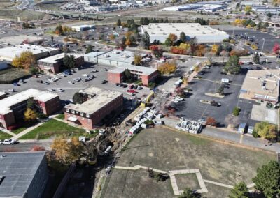 Aerial picture of 3rd St. construction from Marble to Nickel