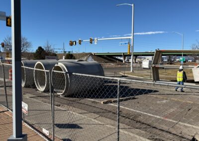 A picture of the closure of Nickel St. from 1st Ave to 287.