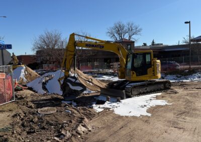 Picture of construction equipment on 3rd Ave.