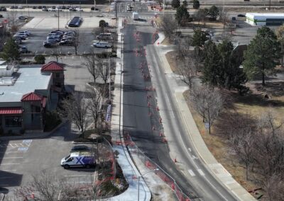 Aerial picture of the traffic control on Nickel St.